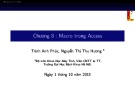 Bài giảng Nhập môn hệ quản trị cơ sở dữ liệu: Chương 8 - Trịnh Anh Phúc, Nguyễn Thị Thu Hương
