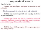 Bài giảng Vật lý đại cương 2: Chương 9 - Phân tích nhiệt