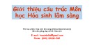 Bài giảng Hóa sinh lâm sàng - Giới thiệu cấu trúc Môn học Hóa sinh lâm sàng