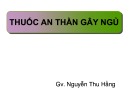Bài giảng Thuốc an thần gây ngủ - Nguyễn Thu Hằng