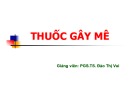 Bài giảng Thuốc gây mê - PGS.TS. Đào Thị Vui