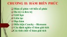 Bài giảng Giải tích phức: Chương 2 - Nguyễn Thị Huyền Nga
