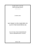 Luận văn Thạc sĩ Quản lý kinh tế: Quản trị dự án công nghệ thông tin tại Sở Tư pháp thành phố Hà Nội