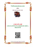 Chuyên đề Giá trị lớn nhất – giá trị nhỏ nhất của hàm chứa tham số
