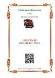 Chuyên đề Hàm số bậc nhất