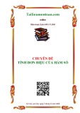 Tài liệu chuyên đề Tính đơn điệu của hàm số