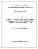 Luận văn Thạc sĩ Kinh tế: Nghiên cứu tính thanh khoản và biến động giá của các cổ phiếu trên thị trường chứng khoán Việt Nam