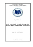 Luận văn Thạc sĩ Kinh tế: Hoàn thiện quản lý ngân sách huyện - Trường hợp huyện Đầm Dơi, tỉnh Cà Mau