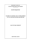 Luận văn Thạc sĩ Kinh tế: Tác động của danh mục cho vay đến lợi nhuận của các ngân hàng thương mại Việt Nam