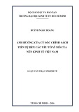 Luận văn Thạc sĩ Kinh tế: Ảnh hưởng của cú sốc chính sách tiền tệ đến các yếu tố vĩ mô của nền kinh tế Việt Nam