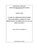 Luận văn Thạc sĩ Kinh tế: Vai trò của chính sách tiền tệ trong việc giảm thiểu tác động của cuộc khủng hoảng tài chính toàn cầu tại các quốc gia Châu Á