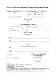 Mẫu Quyết định của Ủy ban nhân dân cấp tỉnh (quy định trực tiếp)