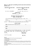 Mẫu Nghị quyết của Hội đồng nhân dân cấp tỉnh (ban hành Quy định/Quy chế...)