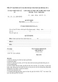 Mẫu Quyết định của Ủy ban nhân dân cấp xã (ban hành Quy định/Quy chế...)