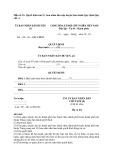 Mẫu Quyết định của Ủy ban nhân dân cấp huyện (ban hành Quy định/Quy chế...)
