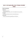 Kế hoạch bài dạy Tin học 5 - Bài 15: Sử dụng biểu thức trong chương trình (Sách Kết nối tri thức)