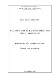 Khóa luận tốt nghiệp đại học: Xây dựng một số bài toán tiếng Anh lớp 5 theo chủ đề