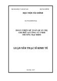 Luận văn Thạc sĩ Kinh tế: Hoàn thiện kế toán quản trị chi phí tại Công ty TNHH Thương mại MIDO