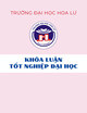 Khóa luận tốt nghiệp đại học ngành Giáo dục mầm non: Thực trạng giáo dục dinh dưỡng cho trẻ 5-6 tuổi thông qua hoạt động khám phá khoa học về môi trường xung quanh