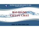 Bài giảng Cơ lưu chất: Chương 5 - TS. Trần Thành Long
