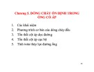 Bài giảng Cơ lưu chất: Chương 5 - TS. Dương Thanh Nga