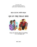 Bài giảng môn học Quản trị thay đổi