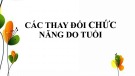 Bài giảng Các thay đổi chức năng do tuổi