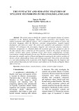 The syntactic and semantic features of stylistic oxymorons in the English language