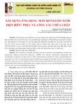 Xây dựng ứng dụng “bản đồ nguồn nước Điện Biên” phục vụ công tác chữa cháy