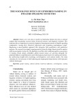 The sociolinguistics of gendered naming in English-speaking societies