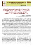 Tổ chức hoạt động quản lý nhà nước về phòng cháy, chữa cháy và cứu nạn, cứu hộ của công an cấp huyện đối với các cơ sở dịch vụ kho vận