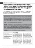 Lựa chọn trò chơi vận động phát triển thể lực và kỹ năng vận động cho trẻ mầm non tại Trường Mầm non Hoa Đào, Quận 12, Thành phố Hồ Chí Minh