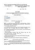 Mẫu Quyết định cho thuê đất đồng thời giao khu vực biển để lấn biển (Mẫu số 14)
