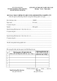 Mẫu Bản xác nhận chỉnh sửa đề cương định hướng nghiên cứu