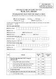 Mẫu Tờ khai quyết toán thuế thu nhập cá nhân (Áp dụng đối với cá nhân cư trú có thu nhập từ tiền lương, tiền công)