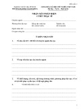 Mẫu Nhận xét phản biện CTĐT Thạc sĩ