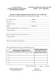 Mẫu Bản xác nhận chỉnh sửa đề cương luận án Tiến sĩ