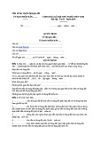 Mẫu Quyết định giao đất (Mẫu số 04a)