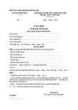 Mẫu Quyết định kiểm đếm bắt buộc (Mẫu số 01a)