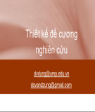 Bài giảng Thiết kế đề cương nghiên cứu