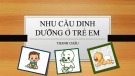 Bài giảng Nhu cầu dinh dưỡng ở trẻ em - Thanh Châu