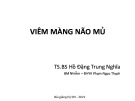 Bài giảng Viêm màng não mủ - TS. BS Hồ Đặng Trung Nghĩa