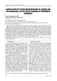 Application of ATSMS questionnaire to assess the psychological state after training of university students