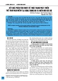 Kết quả phân tích SWOT về thực trạng phát triển thể thao mạo hiểm tại vùng trung du và miền núi Bắc Bộ