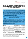 Giải pháp đáp ứng nhu cầu và nâng cao sự hài lòng của sinh viên không chuyên tham gia học giáo dục thể chất tại trường Đại học Khánh Hòa