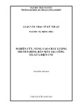 Luận văn Thạc sĩ Kỹ thuật: Nghiên cứu, nâng cao chất lượng truyền động bàn máy gia công tia lửa điện CNC