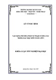 Khóa luận tốt nghiệp đại học: Vận dụng phương pháp sư phạm tương tác trong dạy học môn Toán lớp 5