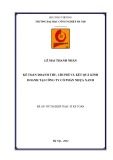 Luận văn Thạc sĩ Kế toán: Kế toán doanh thu, chi phí và kết quả kinh doanh tại Công ty Cổ phần Nhựa Xanh