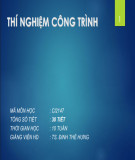 Bài giảng Thí nghiệm công trình: Chương 2 - TS. Đinh Thế Hưng