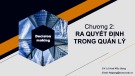 Bài giảng Quản trị đại cương: Chương 2 - Lê Hoài Kiều Giang